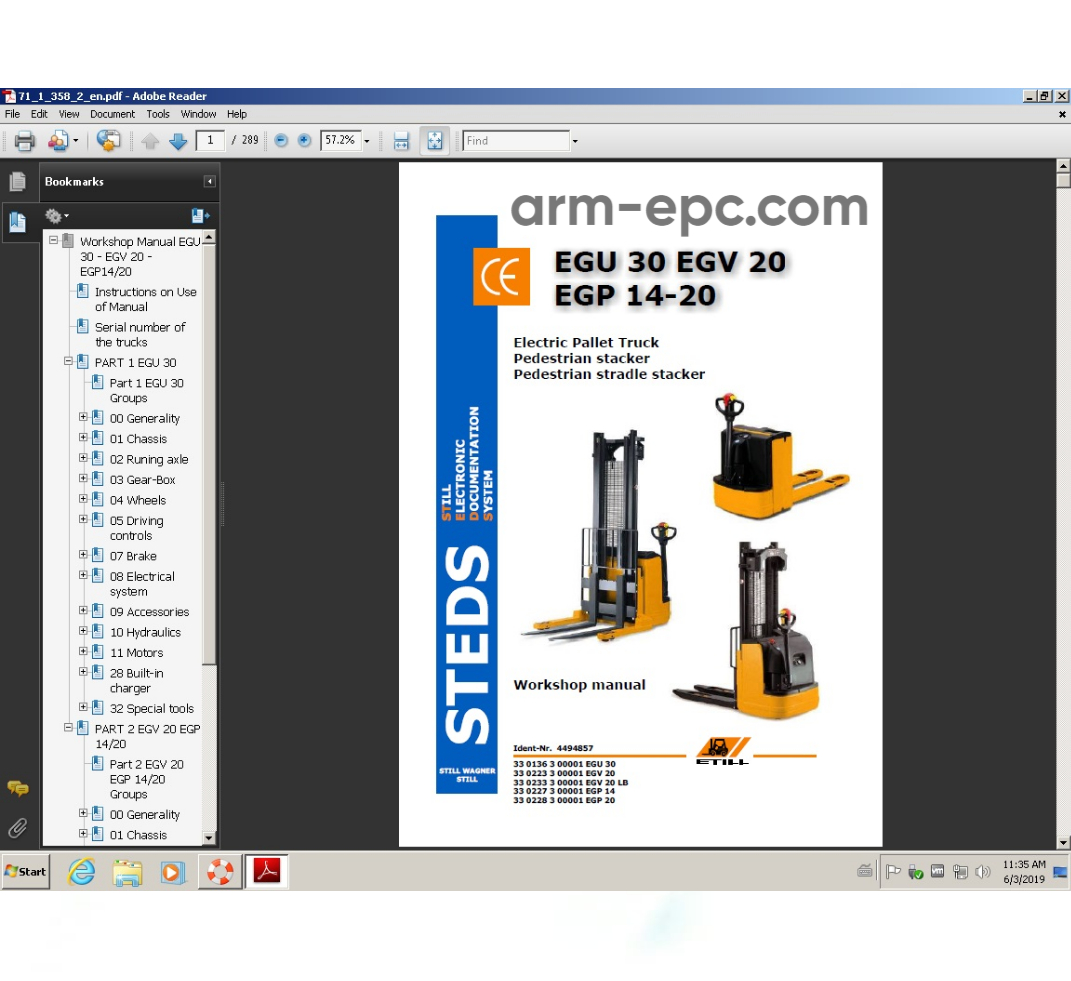 Still Steds Navigator Forklifts D8.21 R9 Parts Catalog and Service Repair Information