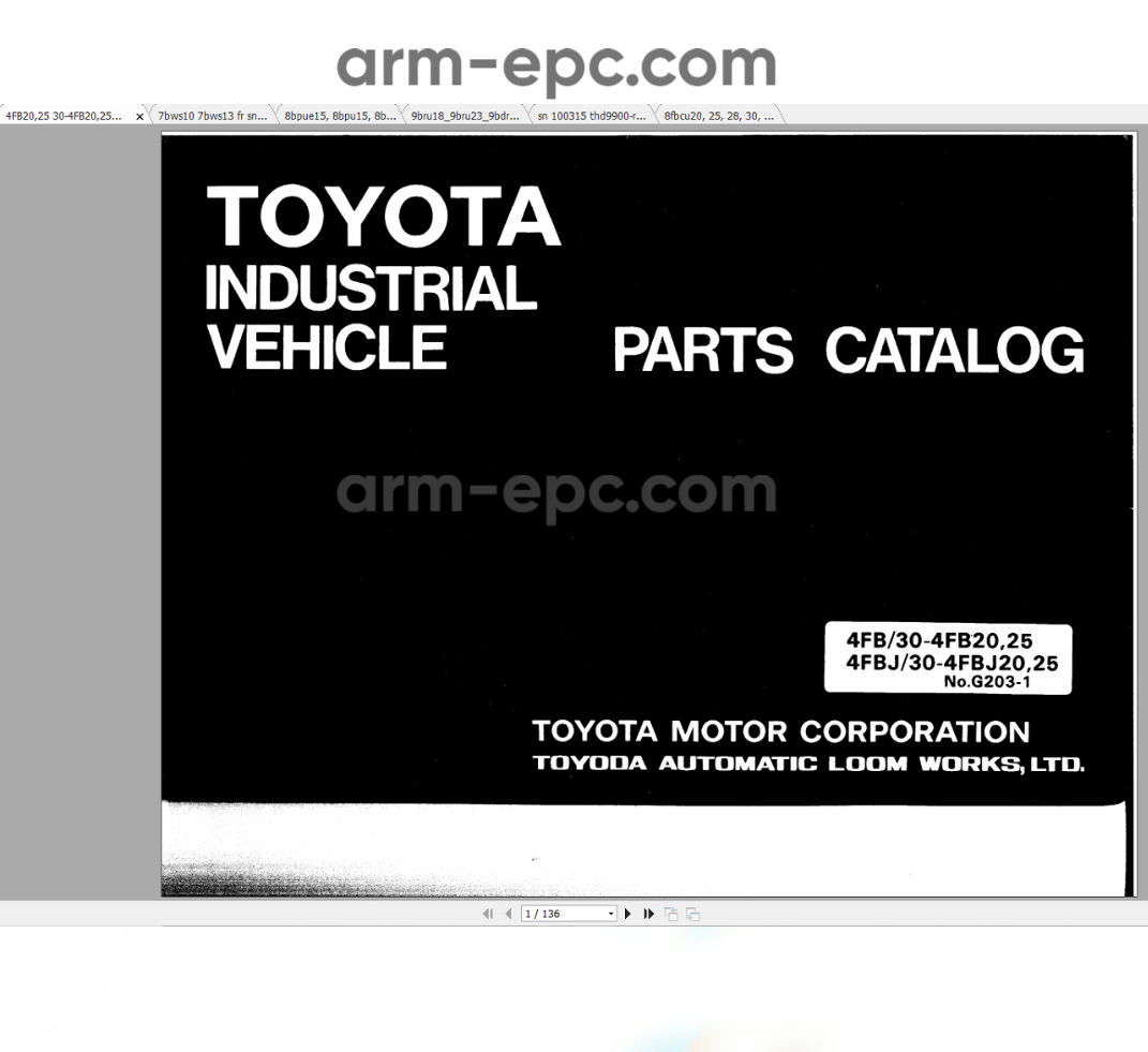 Toyota Parts Catalogue and User Manuals