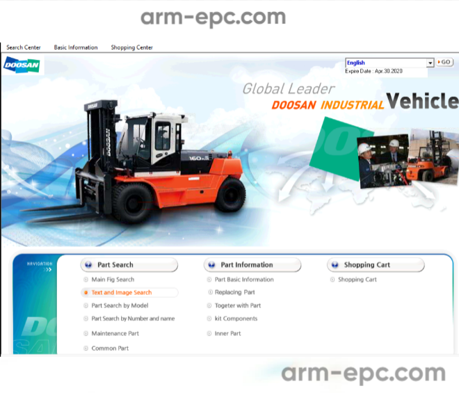 Doosan Forklift Electronic Parts Catalog GPES 2019